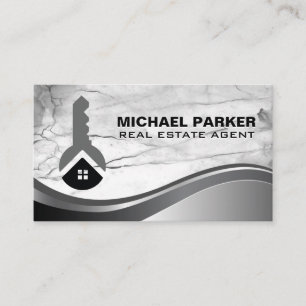 House Key Logo   Marble Stone Business Card