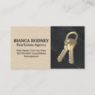 House Keys   Marble   Leather Business Card