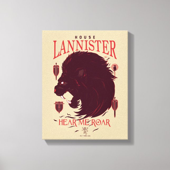 House Lannister - Hear Me Roar Canvas Print (Front)