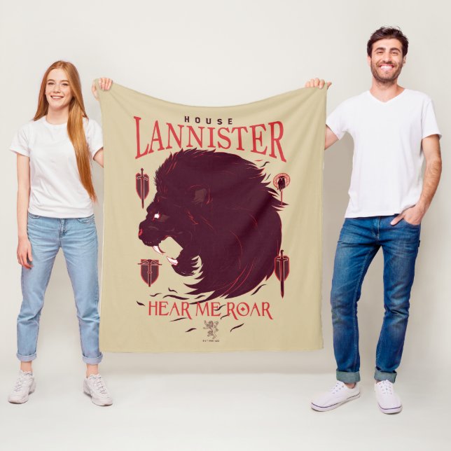 House Lannister - Hear Me Roar Fleece Blanket (In Situ)