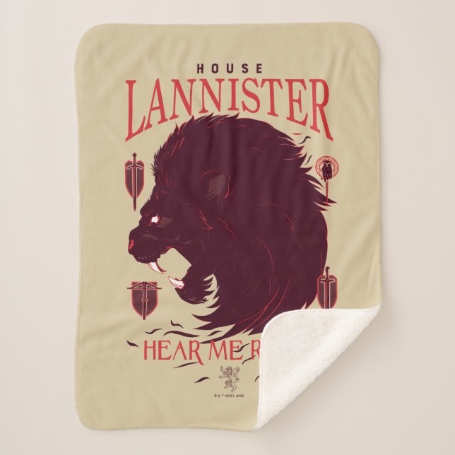House Lannister - Hear Me Roar Sherpa Blanket (Front)