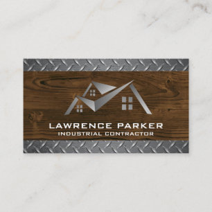 House Logo   Construction   Wood   Steel  Business Card