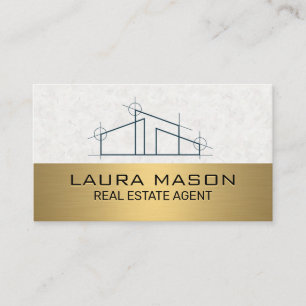 House Logo   Gold Metallic  Business Card