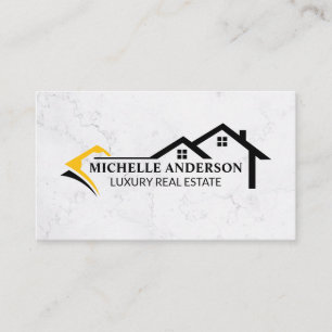 House Logo   Marble Backdrop Business Card
