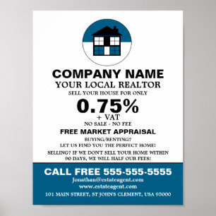 House Logo, Realtor, Estate Agent Advertising Poster
