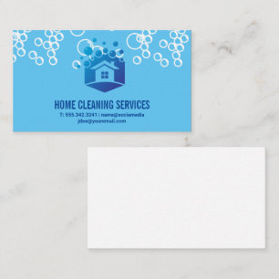 House Logo Soap Bubbles Business Card
