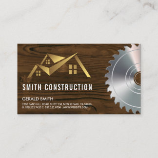 House Logo | Wood and Saw Business Card