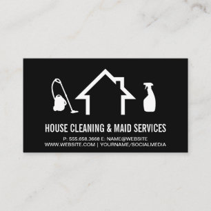 House Maid    Cleaners Business Card
