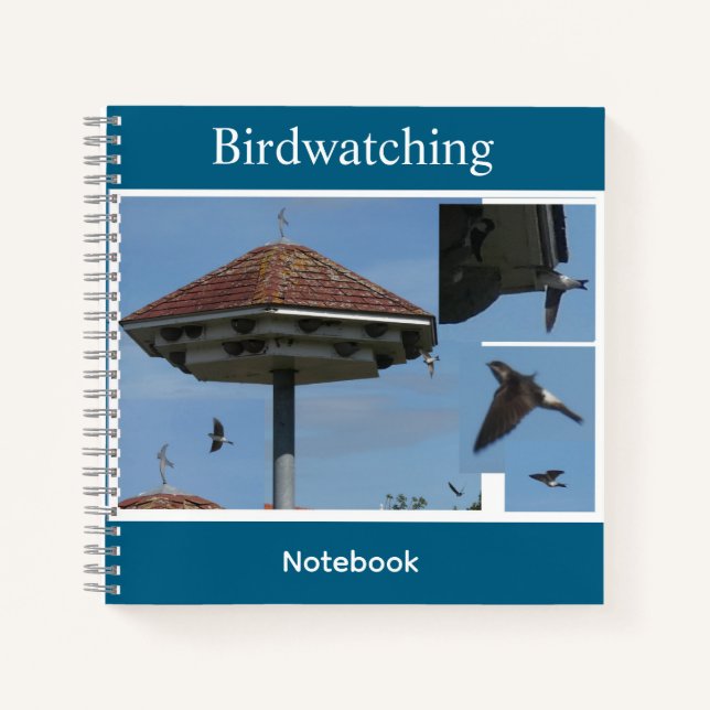 House Martins Collage Cust. Birdwatching Notebook (Front)