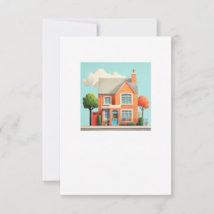 House, modern home thank you card