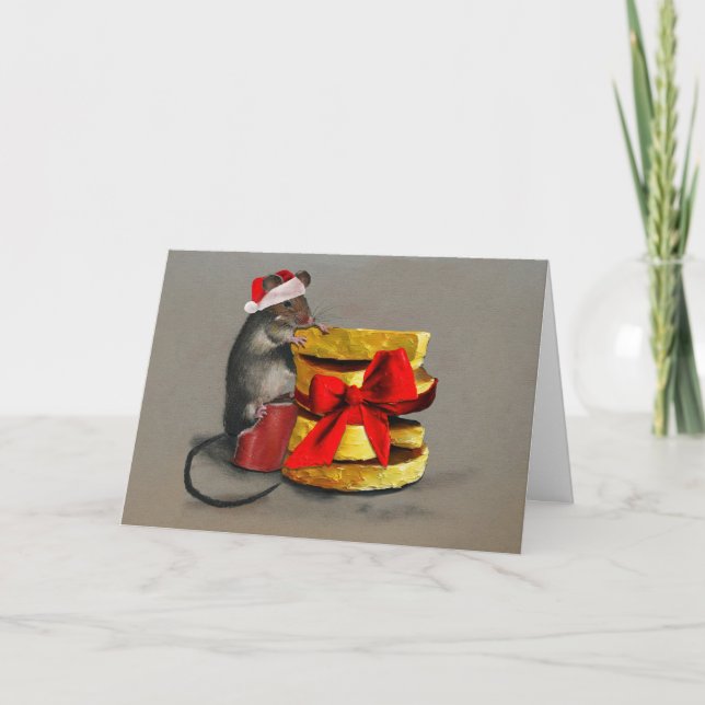 House Mouse Christmas Card (Front)