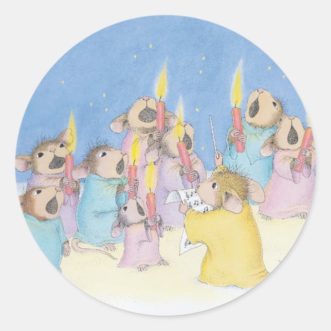 House-Mouse Designs® Classic Round Sticker (Front)