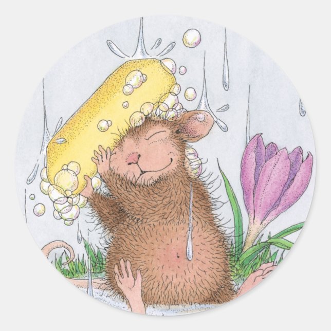 House-Mouse Designs® -  Good Clean Fun Classic Round Sticker (Front)