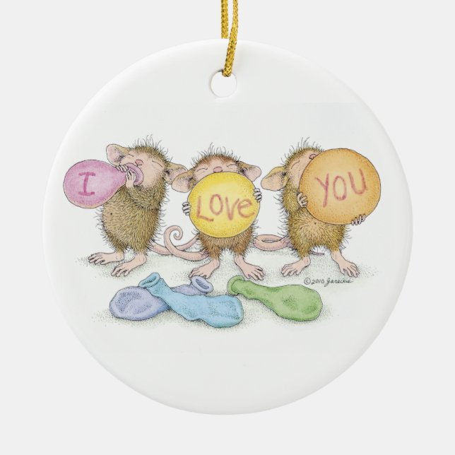 House-Mouse Designs® - Valentine's Day Ornament (Front)