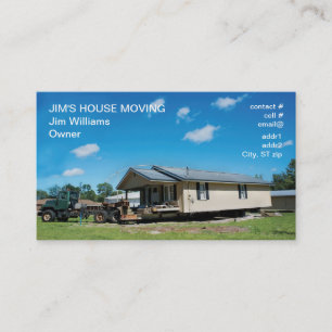 House moving side business card