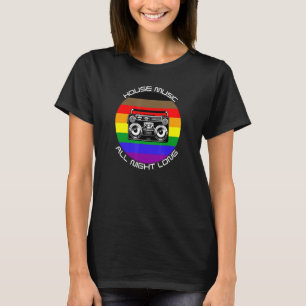 House Music All Night Long Dance Festival Rave Boo T-Shirt