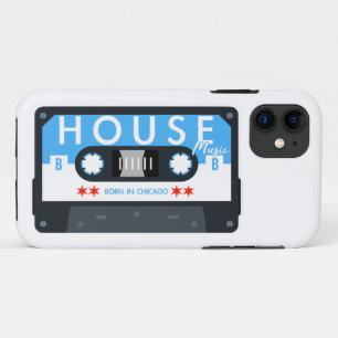House Music Cassette Design Born in Chicago iPhone 11 Case