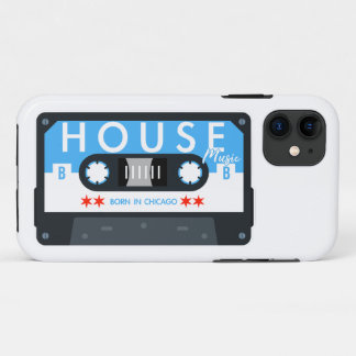 House Music Cassette Design Born in Chicago iPhone 11 Case