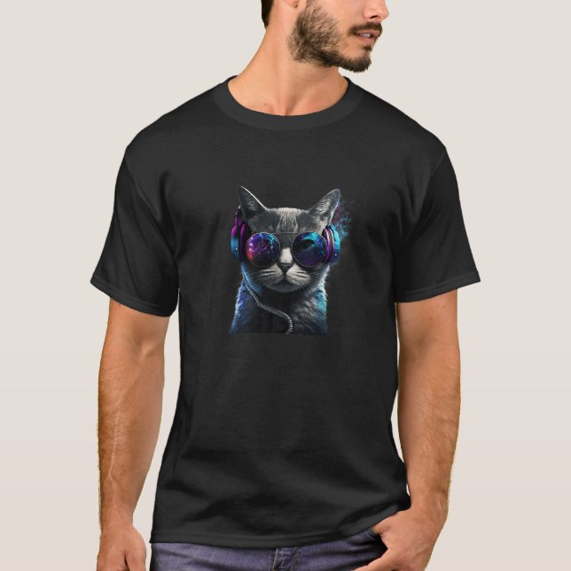 House Music Cat  T-Shirt (Front)