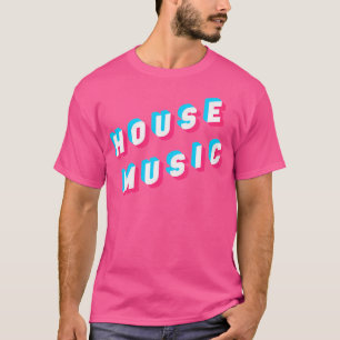 House Music Disco Dance Dj Edm Rave Glitch Optical T-Shirt