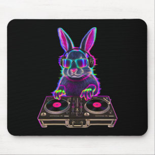 House Music Festival Bunny Dj Techno Rave Edm East Mouse Mat