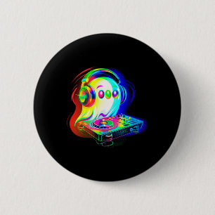 House Music Ghost Dj Optical Illusion Edm Hallowee 6 Cm Round Badge