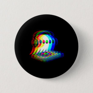 House Music Ghost Dj Optical Illusion Edm Hallowee 6 Cm Round Badge