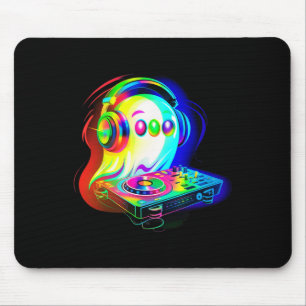 House Music Ghost Dj Optical Illusion Edm Hallowee Mouse Mat