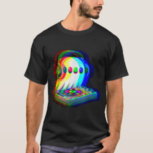 House Music Ghost Dj Optical Illusion Edm  T-Shirt