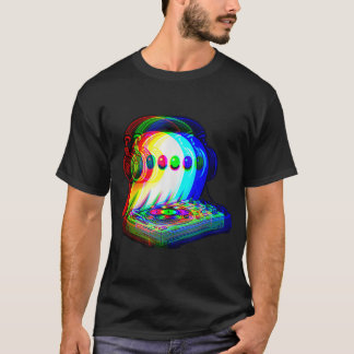 House Music Ghost Dj Optical Illusion Edm  T-Shirt