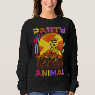 House Music Rave Cat Party Animal Kitty Dj Youth C Sweatshirt