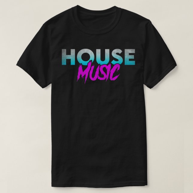 House Music - Retro 80s Aesthetic Edm Rave Dj1121 T-Shirt (Design Front)