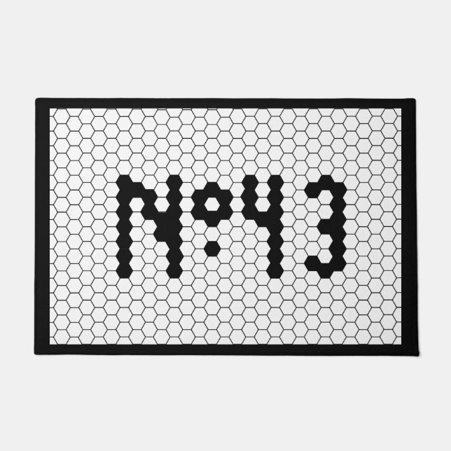 House Number 43 Vintage Tile Design Doormat (Front)