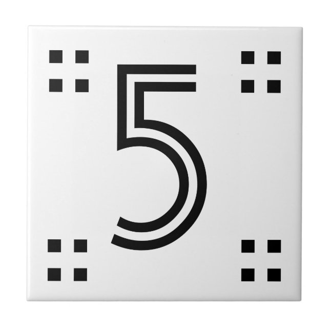 House Number - Art Deco Tile (Front)
