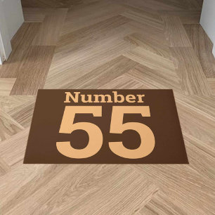 House Number in Bold on a Doormat
