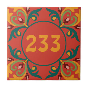🧡💚💛 House number Oriental tiles, Azulejos  Cera Tile