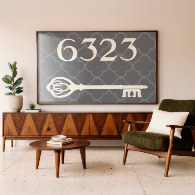House Number Quatrefoil Housewarming Gift Poster (Creator Uploaded)