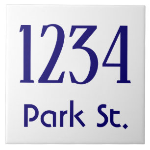 House Number with Street Ceramic Tile