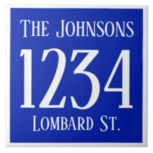 House Number with Street & Name Tile
