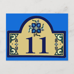 House Numbers Change Text  Postcard