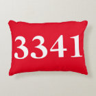 House Numbers Decorative Pillow