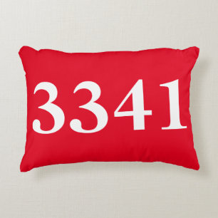 House Numbers Decorative Pillow