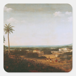 House of a Portuguese Nobleman in Brazil Square Sticker