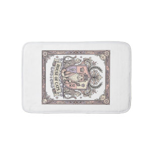 House Of Cats Cat Heraldry Coat of Arms Vintage Bath Mat