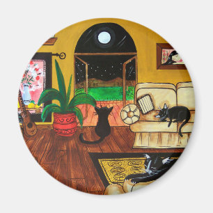 House of Cats Full Moon Magnet