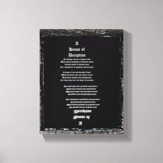 House of Deception Canvas Print (Front)