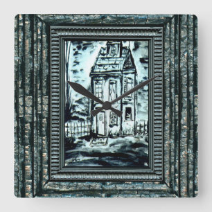 House of Deception Square Wall Clock