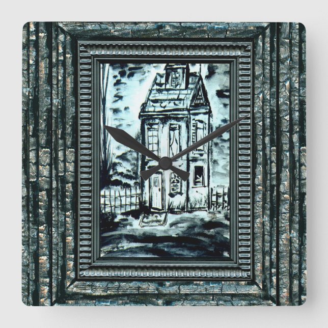 House of Deception Square Wall Clock (Front)