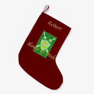 House of Dink Pickleball Crest Personalised  Small Christmas Stocking