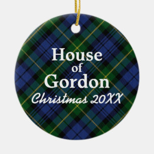 House of Gordon Scottish Tartan Ceramic Tree Decoration